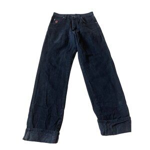 Vintage Wrangler Women's Baggy 2000s Heavy Y2K High Rise Straight Black Jeans